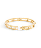 37506208GLD-Signature C Open Bangle Bracelet-Gold