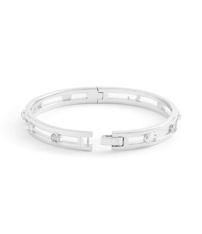 37506208RHO-Signature C Open Bangle Bracelet-Rhodium