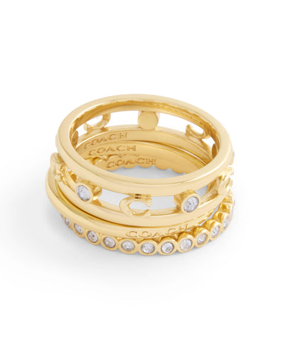 37506210GLD-Signature C Open Ring Set-Gold