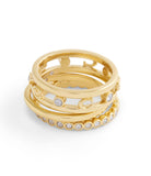 37506210GLD-Signature C Open Ring Set-Gold