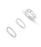 37506210RHO-Signature C Open Ring Set-Rhodium