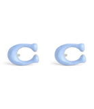 Enamel C Stud Earrings