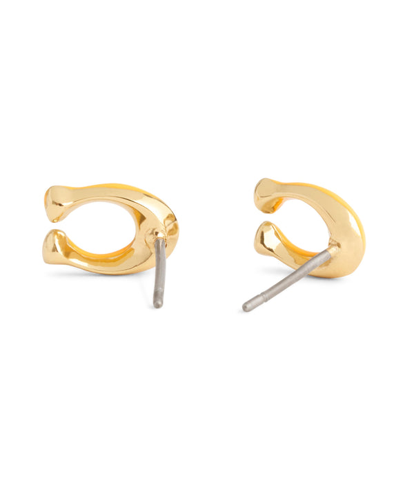 Enamel C Stud Earrings