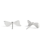 37506231RHO-Bow Stud Earrings-Rhodium