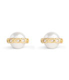 37506233GLD-Vintage Charms Signature Pearl Stud Earrings-Pearl