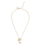 37510680GLD-Signature C Pavé Heart Rondelle Necklace-Crystal