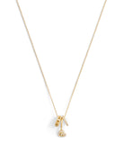 37510680GLD-Signature C Pavé Heart Rondelle Necklace-Crystal