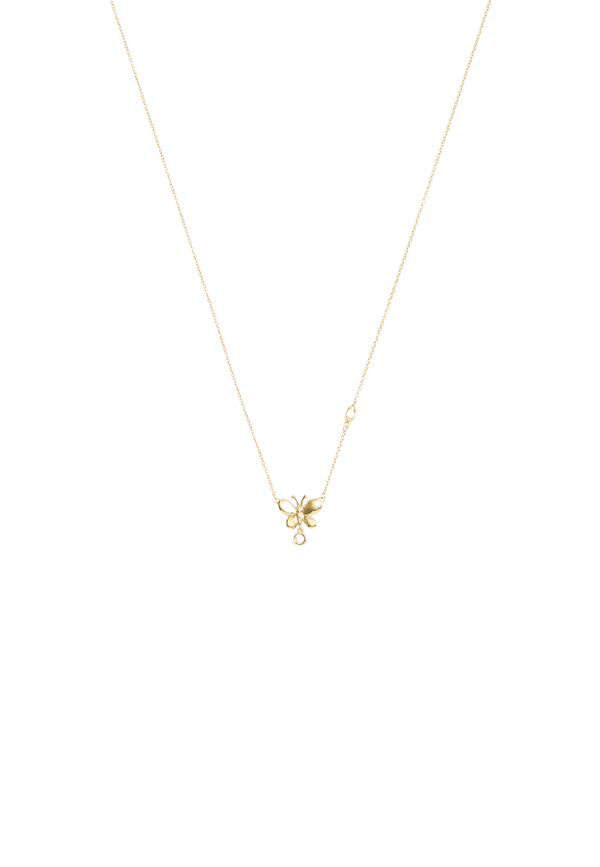 Butterfly Stone Pendant Necklace
