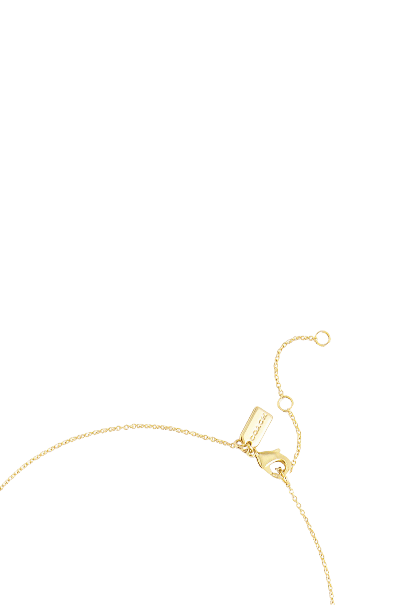 37515378GLD-Butterfly Stone Pendant Necklace-Shiny Gold