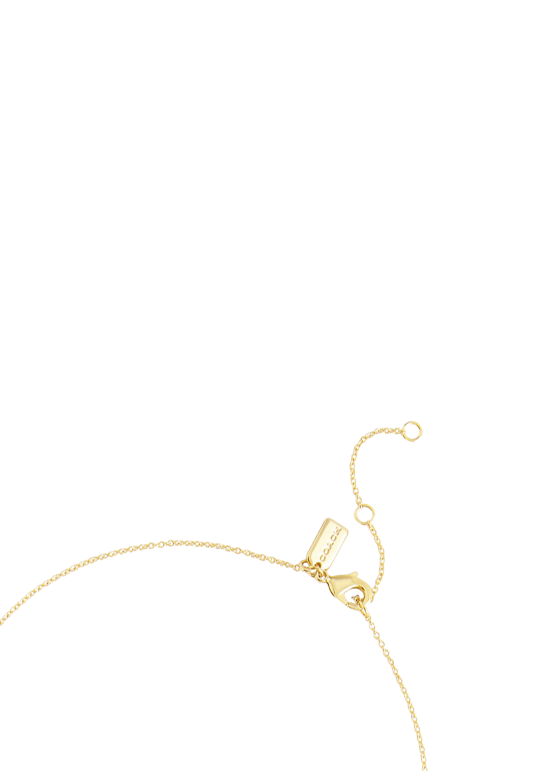 37515378GLD-Butterfly Stone Pendant Necklace-Shiny Gold