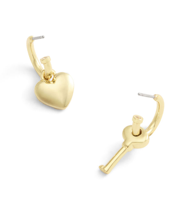 Earrings Mini Heart Key Mismatch