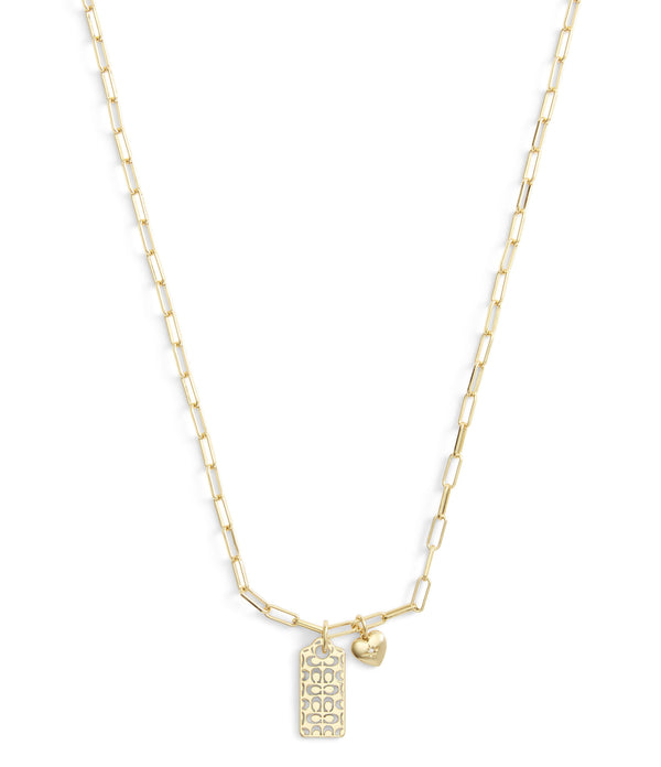 Necklace Cutout Hangtag Heart Short Pendant