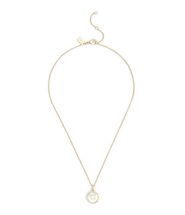 Necklace Mop Coin Short Pendant