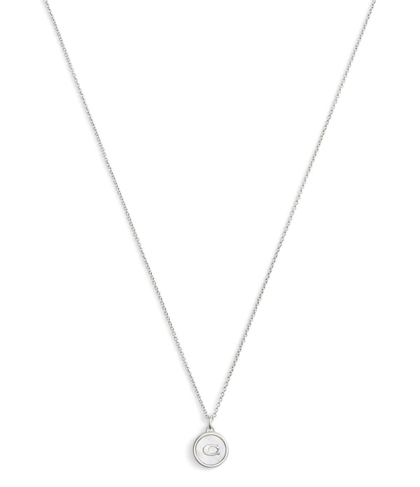 Necklace Mop Coin Short Pendant