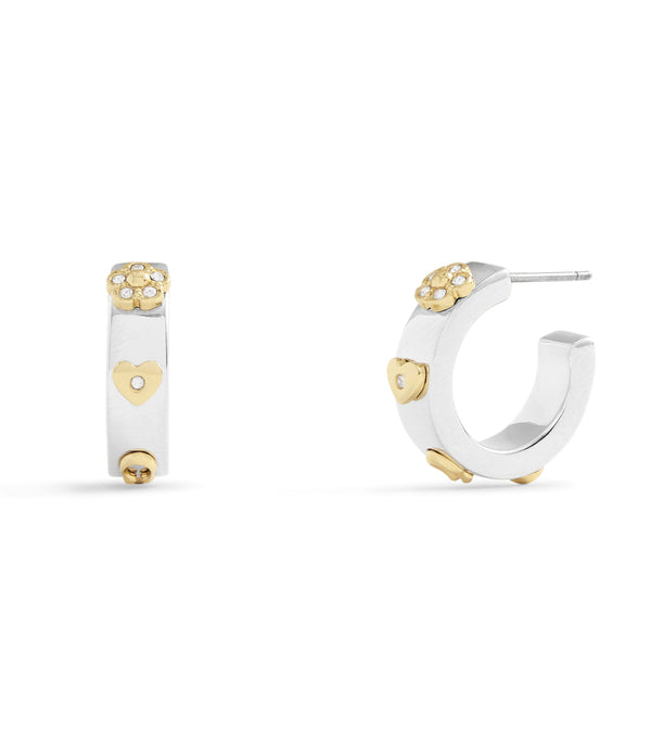Earrings Star Heart Tearose Huggie