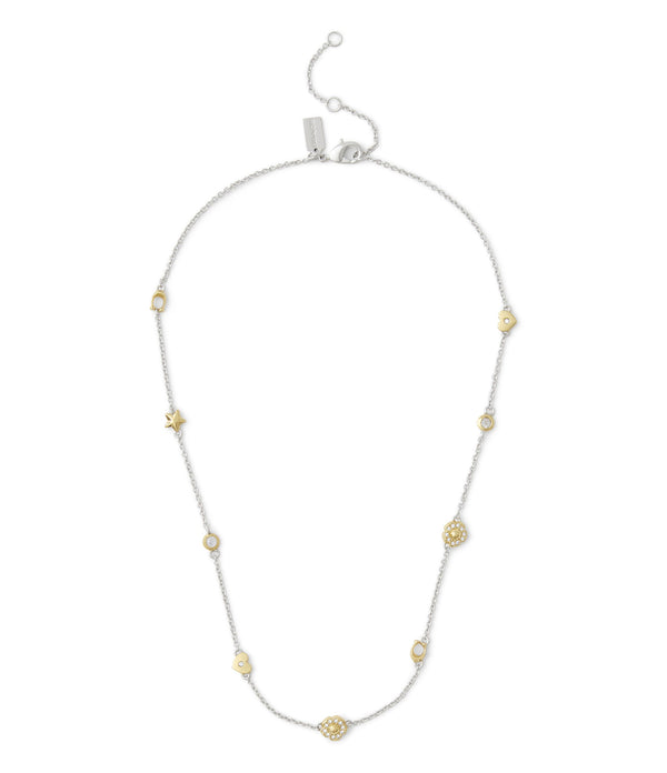Necklace Star Heart Tearose Short Station