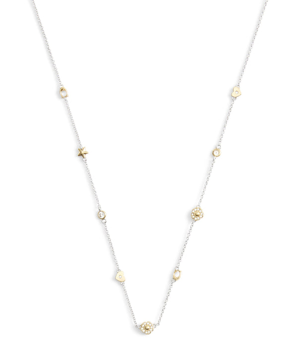Necklace Star Heart Tearose Short Station