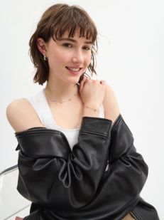 Necklace Star Heart Tearose Short Station