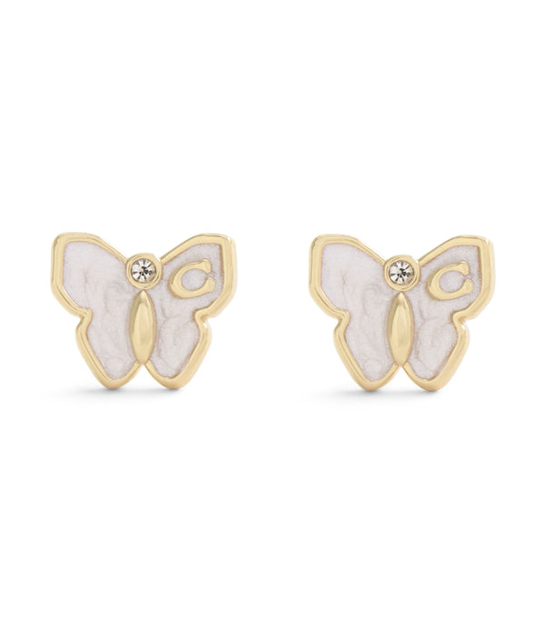 Earrings Enamel Butterfly Small Stud