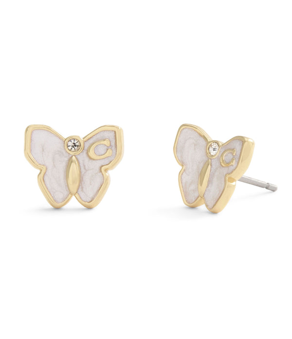 Earrings Enamel Butterfly Small Stud