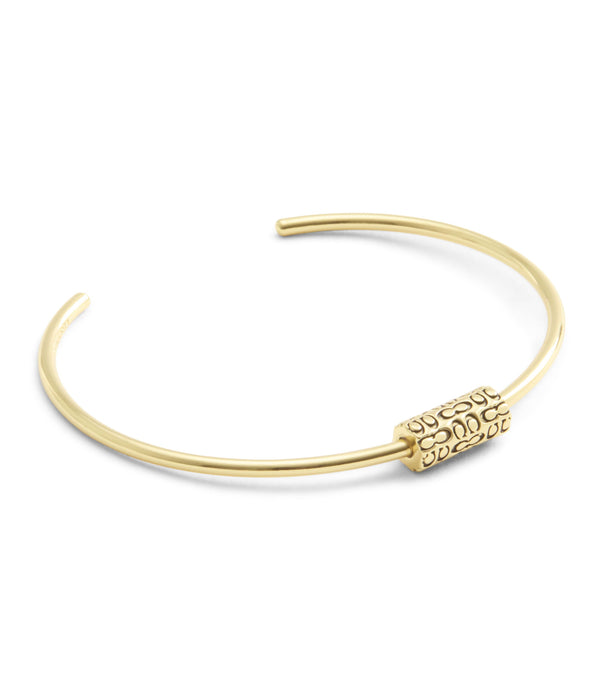 Bracelet Quilted Tube Open Cuff