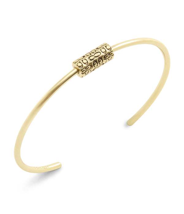 Bracelet Quilted Tube Open Cuff