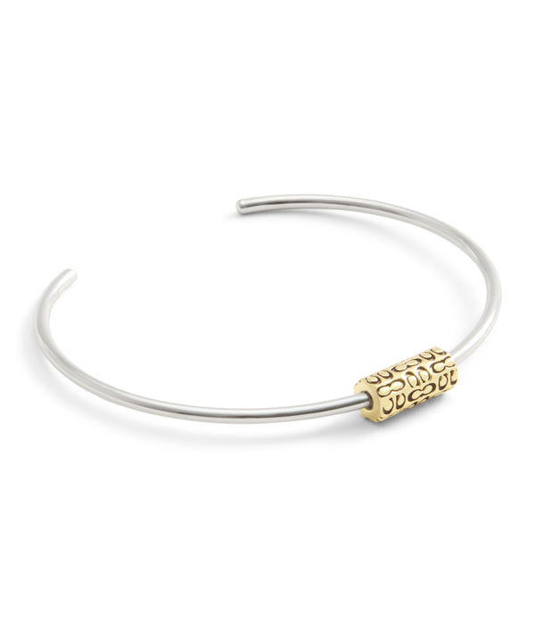 Bracelet Quilted Tube Open Cuff