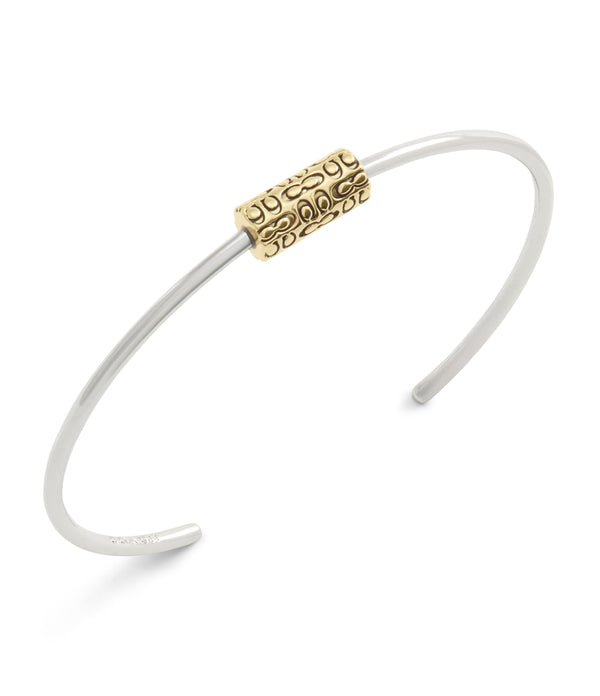 Bracelet Quilted Tube Open Cuff