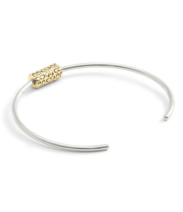 Bracelet Quilted Tube Open Cuff