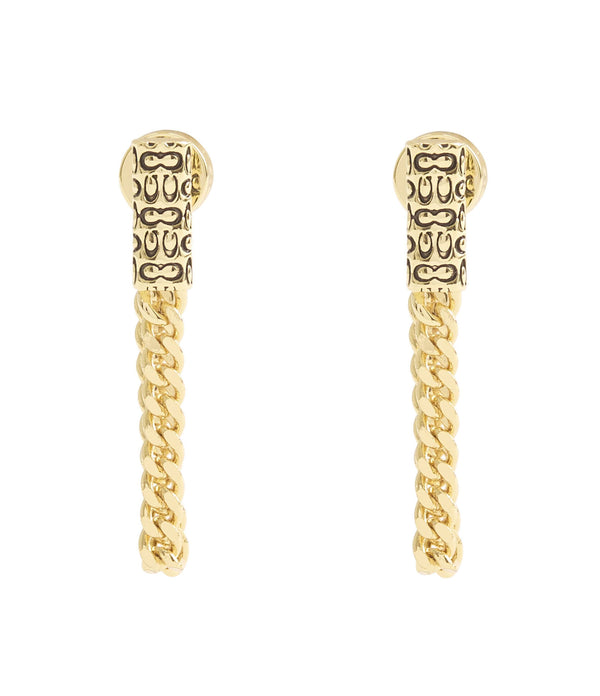 Earrings Quilted Tube Front Back