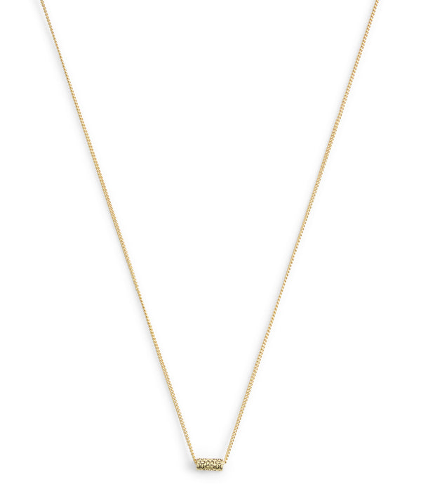 Necklace Quilted Tube Short Pendant