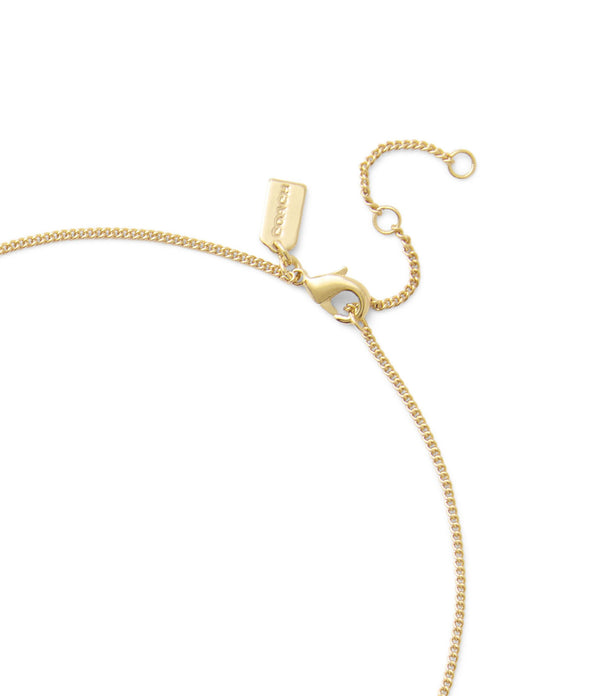 Necklace Quilted Tube Short Pendant