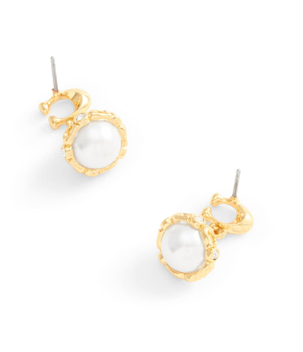 Earrings Pearl Orb Drop