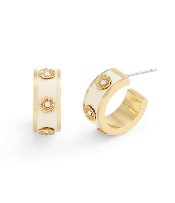 Earrings Enml Tearose Huggie