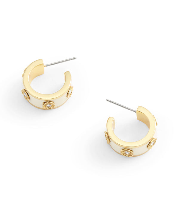 Earrings Enml Tearose Huggie