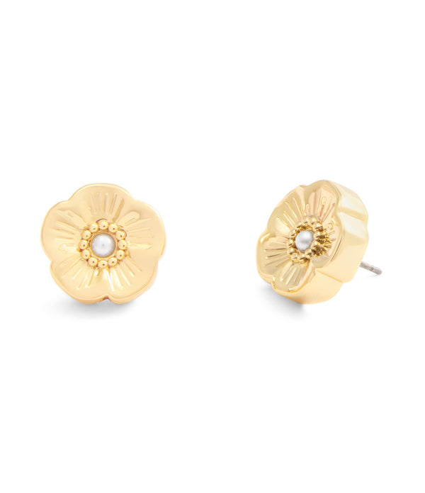 Signature Heritage Tea Rose Stud Earrings