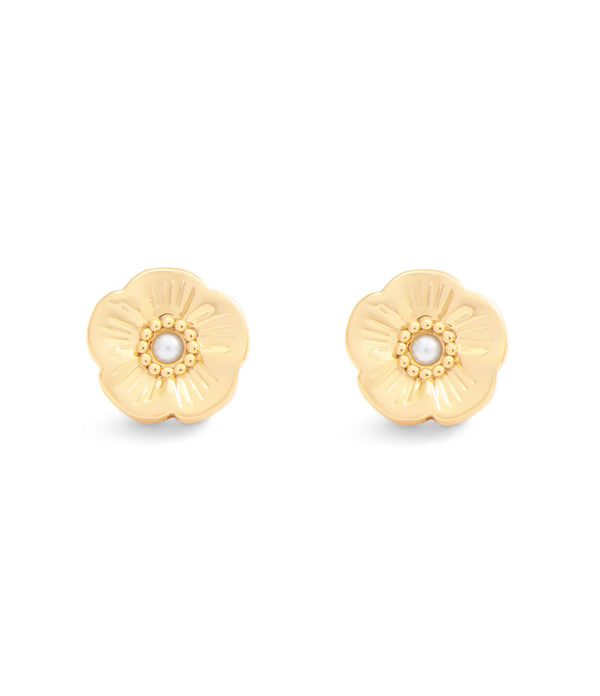 Signature Heritage Tea Rose Stud Earrings