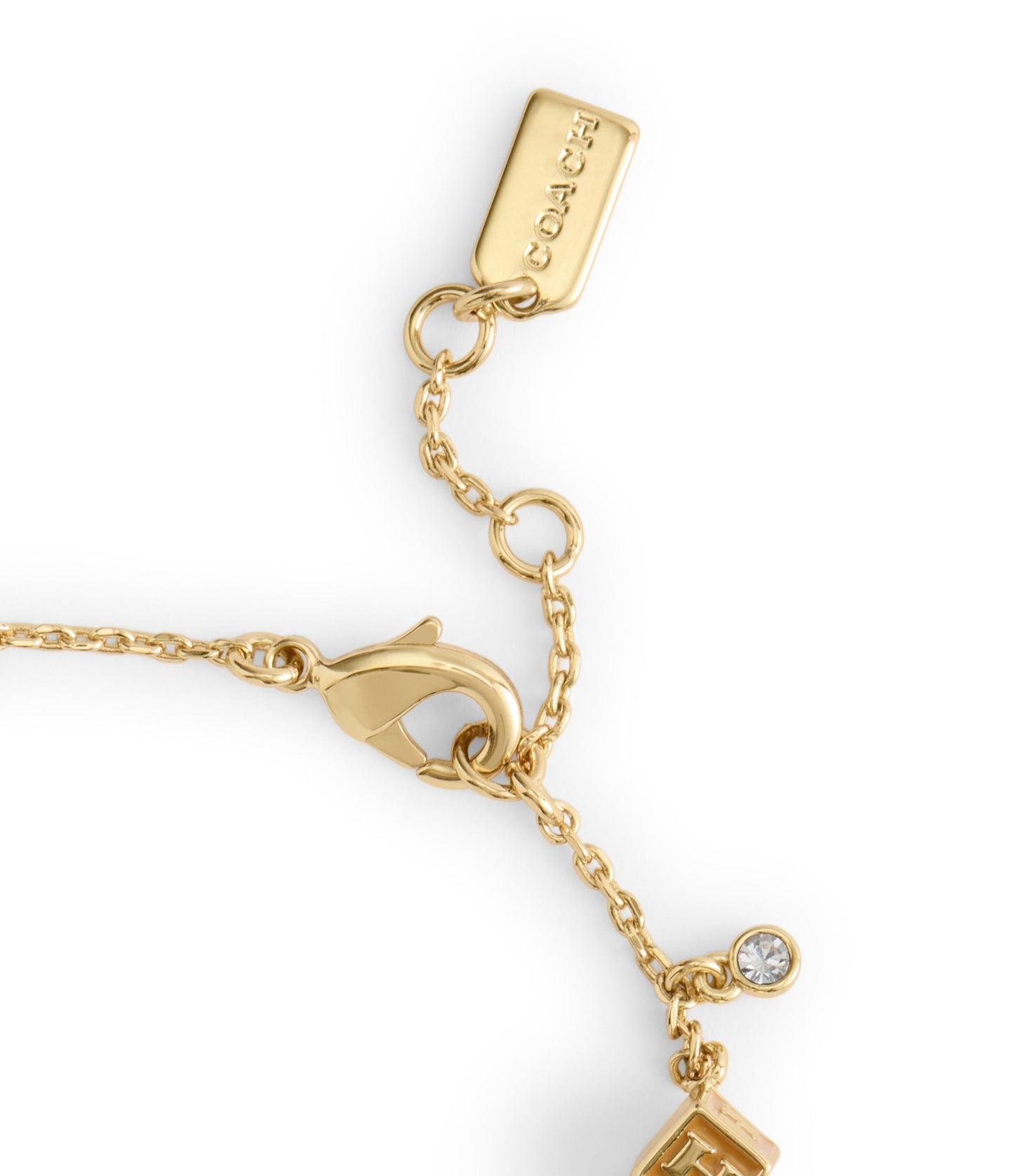 37527572GLD-Signature Logo Enamel Cube Strand Bracelet-Multi