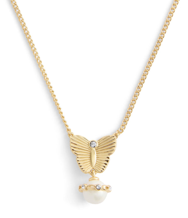 Signature Heritage Butterfly Pearl Pendant Necklace
