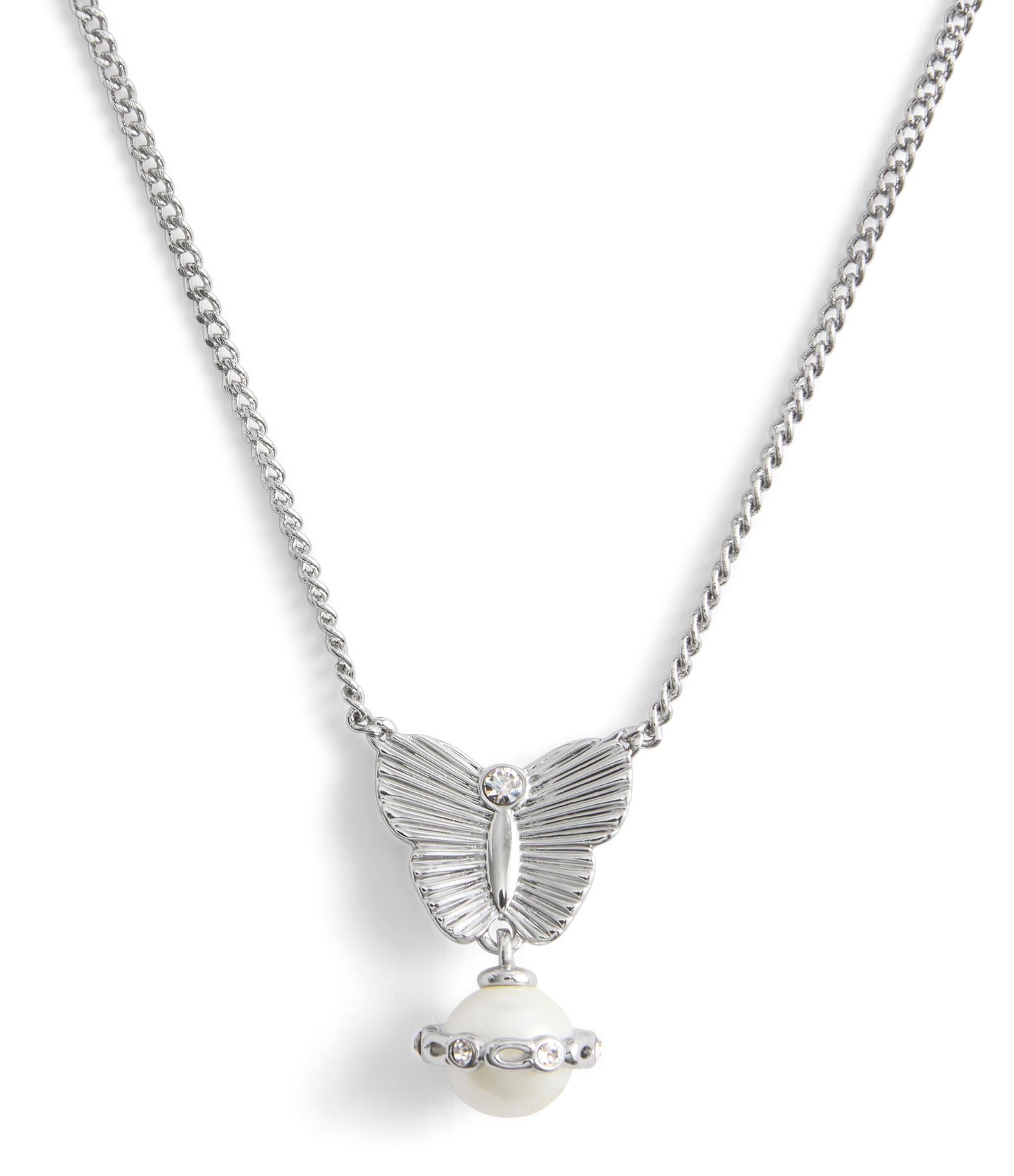 37527589RHO-Signature Heritage Butterfly Pearl Pendant Necklace-Pearl