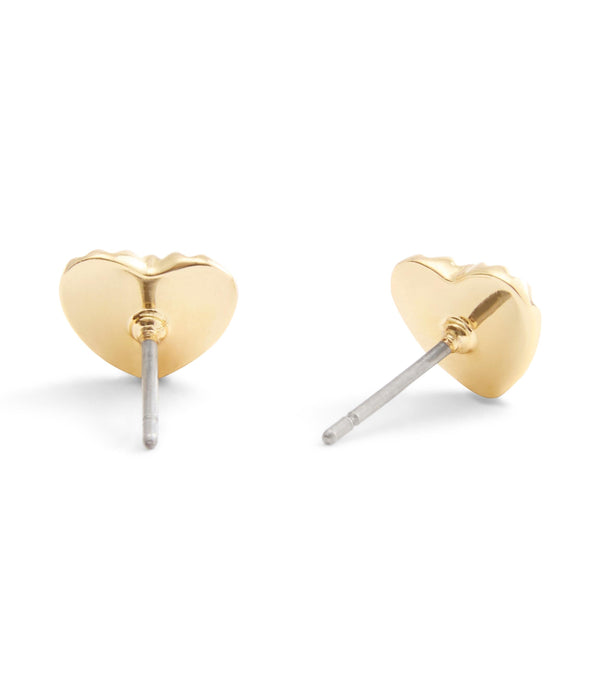 Signature Textured Heart Stud Earrings