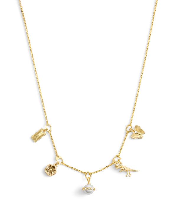 Signature Heritage Pearl Mixed Charm Bib Necklace