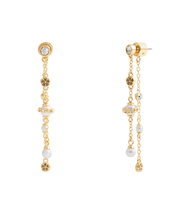 Signature Heritage Mixed Charm Front Back Earrings
