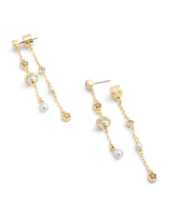 Signature Heritage Mixed Charm Front Back Earrings