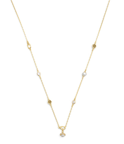 37527599GLD-Signature Heritage Pearl Charm Strand Necklace-Pearl