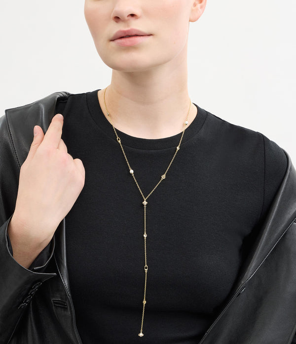 Signature Heritage Pearl Charm Strand Y Necklace