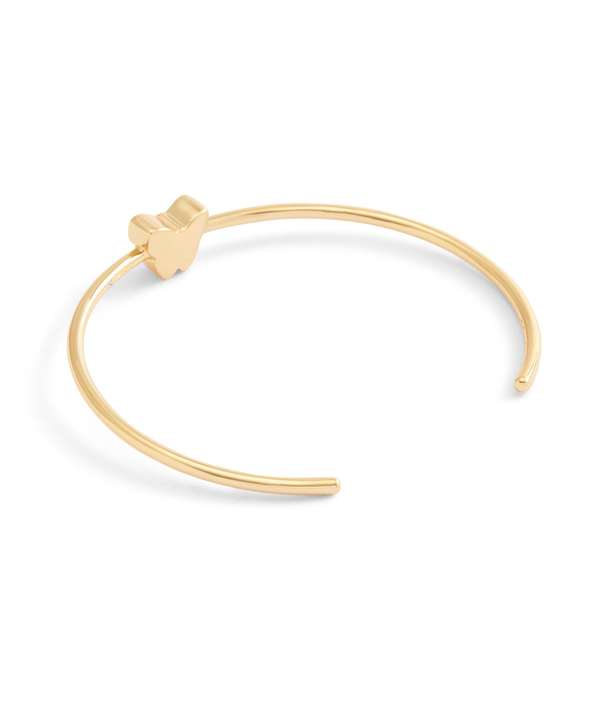 37527602GLD-Butterfly Thin Cuff Bracelet-Gold
