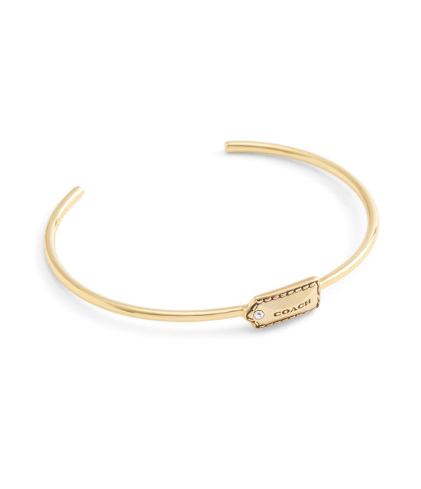 Signature Hangtag Thin Cuff Bracelet