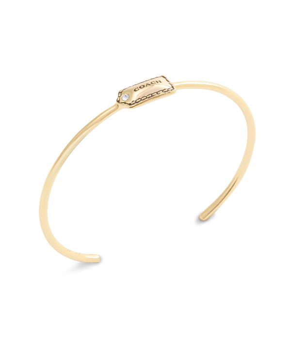 Signature Hangtag Thin Cuff Bracelet
