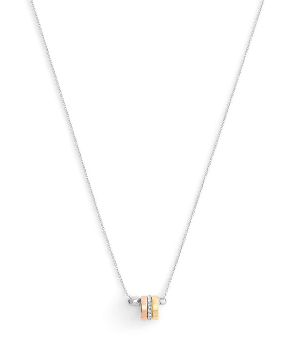Signature Safety Pin Rondelle Pendant Necklace
